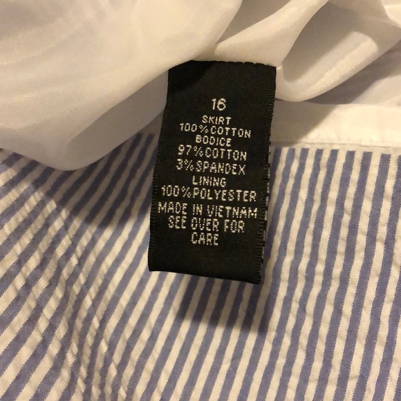 AB STUDIO Dark Grey, Blue & White Stripe Dress - Picture 7 of 11